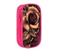 AMINNU Gothic Rose Pencil Case, Multifunctional Pencil Case, Student Pencil Case, with Zipper Suitable for Schools and Offices, Unisex.