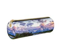 AMINNU Grand Teton National Park Cylinder Pencil Case, Durable Pencil Case, Student Pencil Case, Zipper Pencil Case. Suitable for Schools and Offices, Unisex