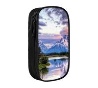AMINNU Grand Teton National Park Pencil Case, Multifunctional Pencil Case, Student Pencil Case, with Zipper Suitable for Schools and Offices, Unisex.