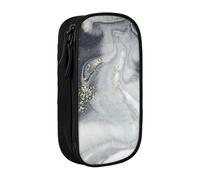 AMINNU Grey Marble Stripe Pencil Case, Multifunctional Pencil Case, Student Pencil Case, with Zipper Suitable for Schools and Offices, Unisex.