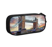 AMINNU Historic Old Tower Bridge London Pencil Case, Multifunctional Pencil Case, Student Pencil Case, with Zipper Suitable for Schools and Offices, Unisex.