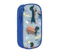 AMINNU Hot Dogs and Lemonade Pencil Case, Multifunctional Pencil Case, Student Pencil Case, with Zipper Suitable for Schools and Offices, Unisex.