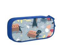 AMINNU Hot Dogs and Lemonade Pencil Case, Multifunctional Pencil Case, Student Pencil Case, with Zipper Suitable for Schools and Offices, Unisex.