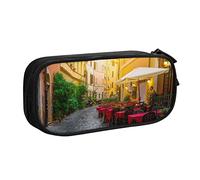 AMINNU Italian Old Street Pencil Case, Multifunctional Pencil Case, Student Pencil Case, with Zipper Suitable for Schools and Offices, Unisex.