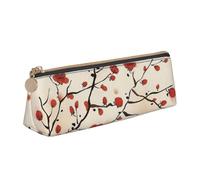AMINNU Japanese Spring Plum Floral Pencil Case, Multifunctional Pencil Case, Student Pencil Case, with Zipper Suitable for Schools and Offices, Unisex