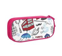 AMINNU London Pencil Case, Multifunctional Pencil Case, Student Pencil Case, with Zipper Suitable for Schools and Offices, Unisex.