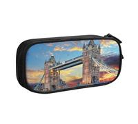AMINNU Tower Bridge in London Pencil Case, Multifunctional Pencil Case, Student Pencil Case, with Zipper Suitable for Schools and Offices, Unisex.