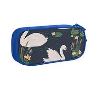AMINNU White Swans On The Lake Pencil Case, Multifunctional Pencil Case, Student Pencil Case, with Zipper Suitable for Schools and Offices, Unisex.