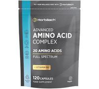 Amino Acid Supplement | Essential Complex | All BCAA & EAA Including Lysine & Arginine | Full Spectrum | 120 Vegan Powder Capsules | Free Form | by Horbaach