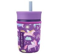 Amintiri Cute Sleeve for Owala Kids 12oz, Neoprene Cover Compatible with Owala Kids Insulation Stainless Steel Tumbler, Water Bottle Scratch Resistant Sleeve for Boys Girls to School (Unicorn World)