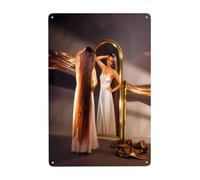 AMIOUDR Vintage Metal Tin Sign Crystal Singer Gayle Wall Decor Art Poster for Bar Living Room Home Decor Prints 8 X 12 Inches