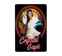 AMIOUDR Vintage Metal Tin Sign Crystal Singer Gayle Wall Decor Art Poster for Bar Living Room Home Decor Prints 8 X 12 Inches