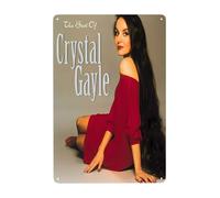 AMIOUDR Vintage Metal Tin Sign Crystal Singer Gayle Wall Decor Art Poster for Bar Living Room Home Decor Prints 8 X 12 Inches