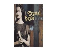 AMIOUDR Vintage Metal Tin Sign Crystal Singer Gayle Wall Decor Art Poster for Bar Living Room Home Decor Prints 8 X 12 Inches