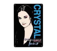 AMIOUDR Vintage Metal Tin Sign Crystal Singer Gayle Wall Decor Art Poster for Bar Living Room Home Decor Prints 8 X 12 Inches
