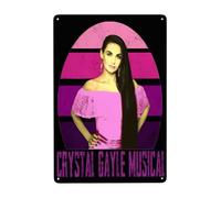 AMIOUDR Vintage Metal Tin Sign Crystal Singer Gayle Wall Decor Art Poster for Bar Living Room Home Decor Prints 8 X 12 Inches