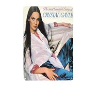 AMIOUDR Vintage Metal Tin Sign Crystal Singer Gayle Wall Decor Art Poster for Bar Living Room Home Decor Prints 8 X 12 Inches