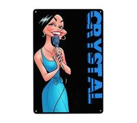 AMIOUDR Vintage Metal Tin Sign Crystal Singer Gayle Wall Decor Art Poster for Bar Living Room Home Decor Prints 8 X 12 Inches
