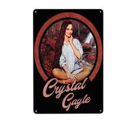 AMIOUDR Vintage Metal Tin Sign Crystal Singer Gayle Wall Decor Art Poster for Bar Living Room Home Decor Prints 8 X 12 Inches