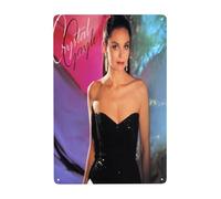 AMIOUDR Vintage Metal Tin Sign Crystal Singer Gayle Wall Decor Art Poster for Bar Living Room Home Decor Prints 8 X 12 Inches