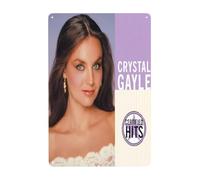 AMIOUDR Vintage Metal Tin Sign Crystal Singer Gayle Wall Decor Art Poster for Bar Living Room Home Decor Prints 8 X 12 Inches