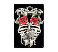 AMIOUDR Vintage Metal Tin Sign Memphis Rock May Fire Band Wall Decor Art Poster for Bar Living Room Home Decor Prints 8 X 12 Inches