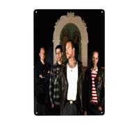 AMIOUDR Vintage Metal Tin Sign Social Rock Distortion Band Wall Decor Art Poster for Bar Living Room Home Decor Prints 8 X 12 Inches