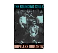 AMIOUDR Vintage Metal Tin Sign The Bouncing Rock Souls Band Wall Decor Art Poster for Bar Living Room Home Decor Prints 8 X 12 Inches, White