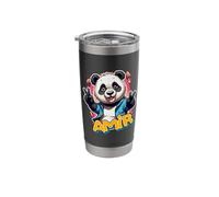 AMIR - Cute Boys Name with Adorable Panda Stainless Steel Insulated Tumbler