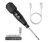 AMIR Electric Screwdriver Cordless, Rechargeable Power Screwdrivers Set, Portable Automatic Home Repair Tool Kit with LED Lights and USB Cable