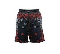 Amiri Bandana Bleach Shorts - Red / White - XL