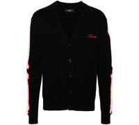 AMIRI Bones intarsia-knit cardigan - Black L