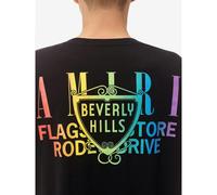 Amiri Exclusive Beverly Hills Rainbow Printed T-Shirt in Black - M - Black