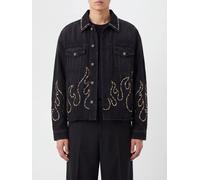 AMIRI Flames Print Denim Jacket with Stud Application - Size: XL - male
