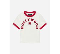 Amiri Kids Hollywood Ringer T-Shirt in Ivory - Ivory - 8 Yrs