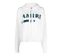 Amiri Leopard Ma Bar Logo White Knitted Hoodie White L