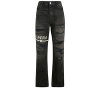 Amiri MA Bar Logo Straight Fit Aged Black Denim Jeans - W34 - 32L