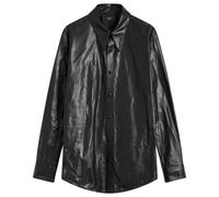 AMIRI Men's Lightweight Leather Overshirt Black