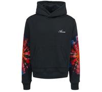 Amiri Mens Spot Tie Dye Sleeves Black Hoodie Cotton - Size Small