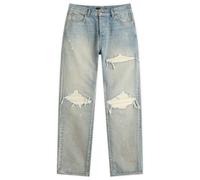 AMIRI Men's Suede Straight Mx1 Jean Antique Indigo
