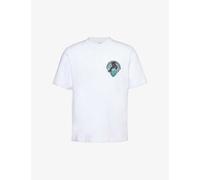 Amiri Mens White Brand-embellished Crewneck Cotton-jersey T-shirt M
