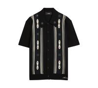 Amiri Striped Embellished Wool-blend Shirt - Black - L