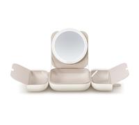 AMIRO M2 LumoCube Portable LED Makeup Mirror with Bag - 5-Level Brightness, 3-Color Lights - Travel Makeup Organizer - White