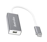 Amiroko USB-C to Mini DisplayPort Adapter, USB 3.1 Type C to Mini DP Adapter Support 4K, 1080P for MacBook Pro, MacBook 12", Alienware, to LED Cinema Display/Dell Monitor etc, Gray