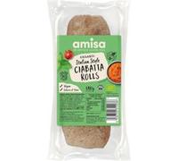 Amisa Amisa Organic White Ciabatta Rolls - Organic 180g
