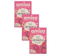 Amisa Fruity Oat Muesli Cranberry & Strawberry Organic GF, 325g (Pack of 3)