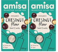 Amisa Gluten Free Organic Chestnut Flour 350 g (Pack of 2)