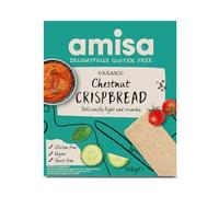 Amisa Organic Chestnut Crispbread, 100g - Light & Crispy Texture - High in Fibre, Vegan-Friendly & Gluten Free