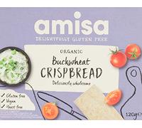 Amisa Organic Gluten-Free Buckwheat Crispbread, 120g | Gluten Free Buckwheat, Low Carb, Yeast Free, GMO Free, Healthy Vegan Snack