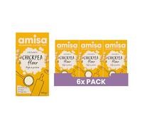 Amisa Organic Gluten-Free Chickpea Flour, 400g | 100% Organic Fine Milled Chickpea Flour, High in Protein and Fibre, Naturally Gluten Free, Ideal for Hummus & Baking, Vegan